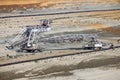 Excavator working on opet pit coal mine Royalty Free Stock Photo