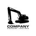 Excavators Construction machinery logo Royalty Free Stock Photo