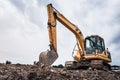 Excavators machine in construction site