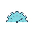 Color illustration icon for Exceed, indicator and dashboard