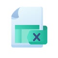 Excel document file paper page sheet single isolated icon with smooth style