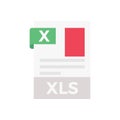 Excel flat color icon