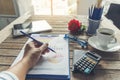 Excel graph with Spreadsheet Document showing Information Financial Startup Concept. Financial Planning making Accounting Database