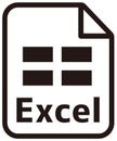 Excel icon | Major file format vector icon illustration