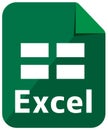 Excel icon | Major file format vector icon illustration color version