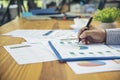 Excel stat spreadsheet business analytics graph statistic with graph and table data number in charts database. Accountant hands