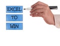 Excel to win Royalty Free Stock Photo