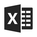 Excel vector icon in modern design style for web site and mobile app