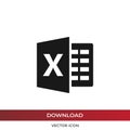 Excel vector icon in modern design style for web site and mobile app Royalty Free Stock Photo