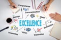 Excellence Concept. The meeting at the white office table Royalty Free Stock Photo