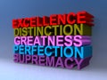 Excellence distinction greatness perfection supremacy