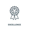 Excellence icon from life skills collection. Simple line Excellence icon for templates, web design and infographics