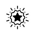 Excellence icon. Shiny star on white background vector