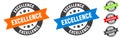 excellence stamp. excellence round ribbon sticker. tag