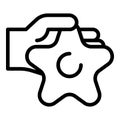 Excellence star icon, outline style