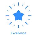 Excellence star vector premium line icon