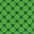 Excellent abstract green flower pattern.