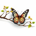 Excellent Butterfly Scene Whimsical Elegance