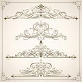 Excellent Calligraphic Frames II Royalty Free Stock Photo