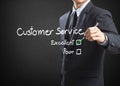 Excellent checkbox on customer service Royalty Free Stock Photo