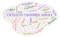 Excellent Customer Service word cloud.