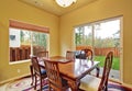 Excellent dinning room with sliding glass door.