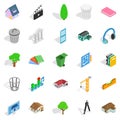 Excellent house icons set, isometric style