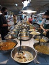 Excellent local food for sale at talat Thanin market Chiang Mai. Royalty Free Stock Photo