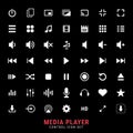 Excellent media player control icon set