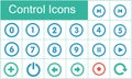 Excellent media player control icon set for designers in the design of all kinds of works. Beautiful and modern icon which can be