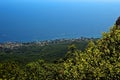 View of the Crimean coast from the road to Ai-Petri. Royalty Free Stock Photo