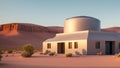 An Excellent Rendering Of A Desert House In The Desert AI Generative Royalty Free Stock Photo
