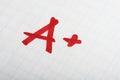 Excellent School exam grade Royalty Free Stock Photo