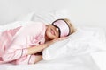 Excellent sleep after good night, rest and relax, health and beauty care Royalty Free Stock Photo