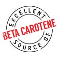 Excellent source of beta carotene stamp Royalty Free Stock Photo