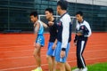 Shenzhen, China: excellent track and field competition for middle school students Royalty Free Stock Photo