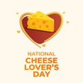 An excellent vector graphic for celebrating National Cheese Lovers Day is available