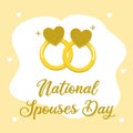 An excellent vector graphic for National Spouses Day celebrations is this one