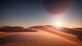 An Excellent View Of A Desert With A Lone Tree In The Middle AI Generative