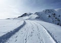 Excellently arranged and cleaned winter trails for walking, hiking, sports and recreation in the area of the resort of Arosa