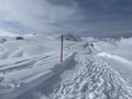 Excellently arranged and cleaned winter trails for walking, hiking, sports and recreation in the area of the resort of Arosa