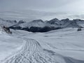 Excellently arranged and cleaned winter trails for walking, hiking, sports and recreation in the area of the resort of Arosa