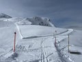 Excellently arranged and cleaned winter trails for walking, hiking, sports and recreation in the area of the resort of Arosa