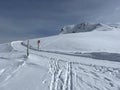 Excellently arranged and cleaned winter trails for walking, hiking, sports and recreation in the area of the resort of Arosa