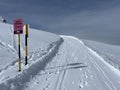 Excellently arranged and cleaned winter trails for walking, hiking, sports and recreation in the area of the resort of Arosa