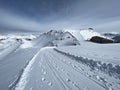 Excellently arranged and cleaned winter trails for walking, hiking, sports and recreation in the area of the resort of Arosa