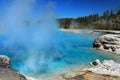 Excelsior Geyser with Clear Blue Water at Midway Geyser Basin, Yellowstone National Park, Wyoming