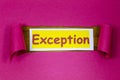 Exception rule special different unique contradiction exceptional opportunity