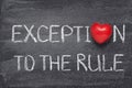 Exception to the rule heart