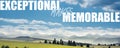 Exceptional makes memorable phrase on a background with beautiful Tatra Mountains landscape in summer, Poland Royalty Free Stock Photo